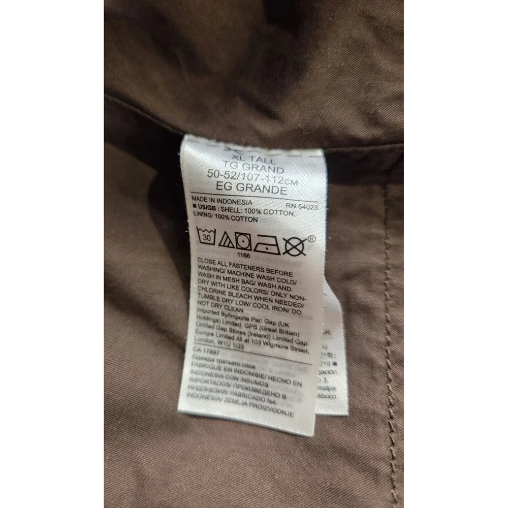 Banana Republic Water‎ Resistant Mens Field Chore Military Jacket Cargo Green LT